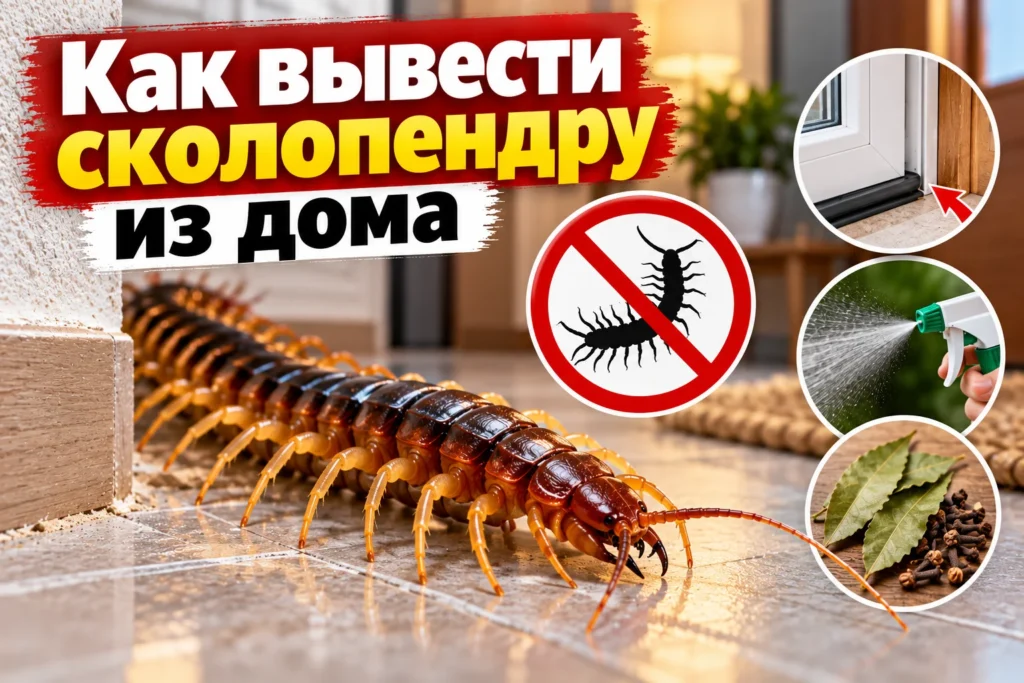 как избавится от сколопендры
